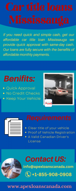 Get car title loans Mississauga at manageable payback deals.