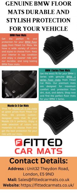 Get Top Quality BMW Floor Mats to Enhance Your Vehicle’s Interior