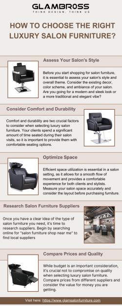 How to Choose the Right Luxury Salon Furniture?