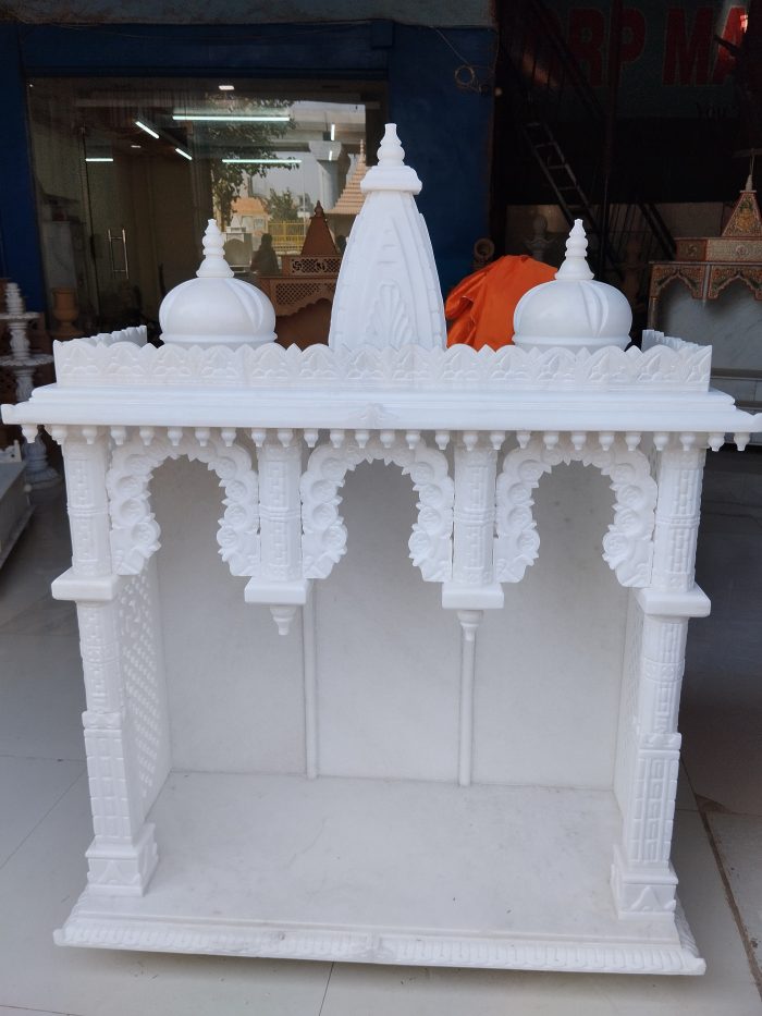 Makrana marble carved indoor temple