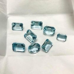 Lab Created Aquamarine Gemstone