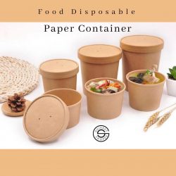 Kraft Paper Container with Lid – A Staple for the Food Industry