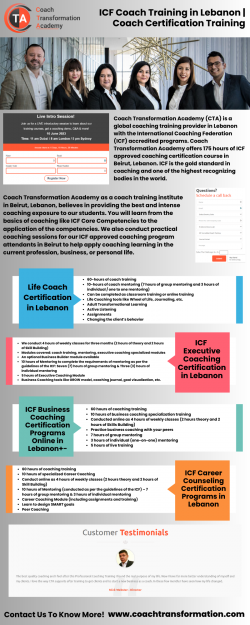 Lebanon’s Best ICF Accredited Coach Certification Training Program – Coach Transform ...