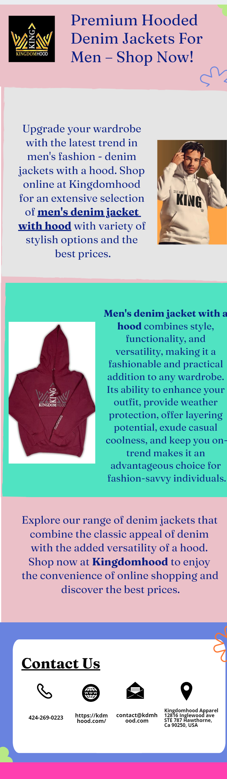Premium Hooded Denim Jackets For Men – Shop Now!