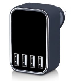 4.5A FOUR PORT USB MAINS WALL CHARGER Four USB Charging ports with 4.5A total output
