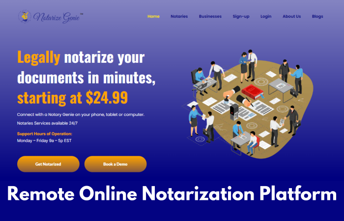Remote Online Notarization Platform | Notarize Genie