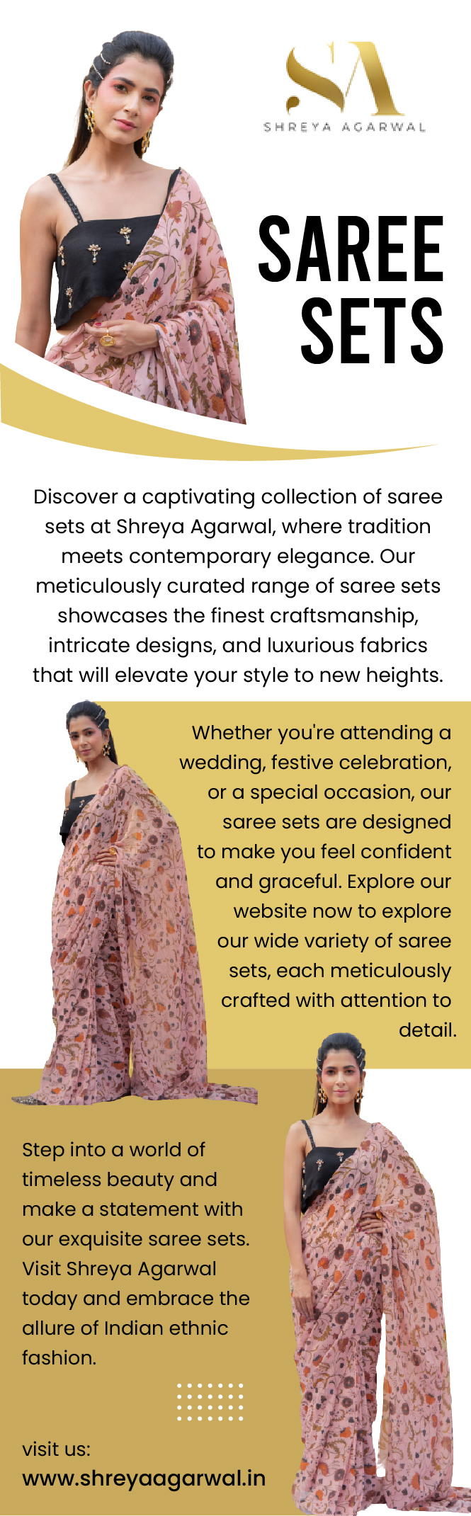 Unleash Your Inner Diva with Exquisite Saree Sets from Shreya Agarwal
