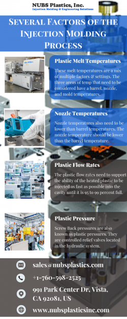 Several Factors of the Injection Molding Process – Nubs Plastics Inc