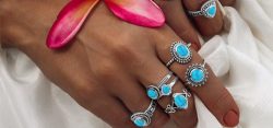 Sterling Silver Turquoise Ring From Rananjay Exports