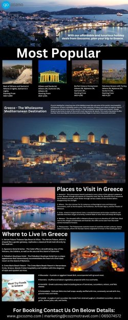 With our affordable and luxurious holiday deals from Gocozmo, plan your trip to Greece – G ...