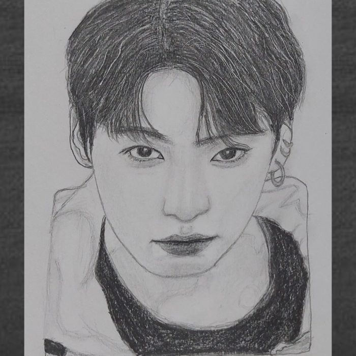 How To Draw Bts Jungkook Step By Step Bts Drawing Tutorial Yubi Art Social Social Social