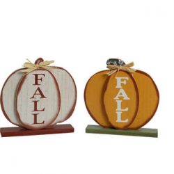 Fall Signed Pumpkin Wooden Table Top