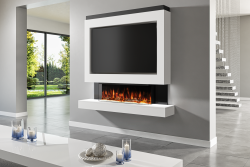 Pre-Built Media Wall with Fireplace
