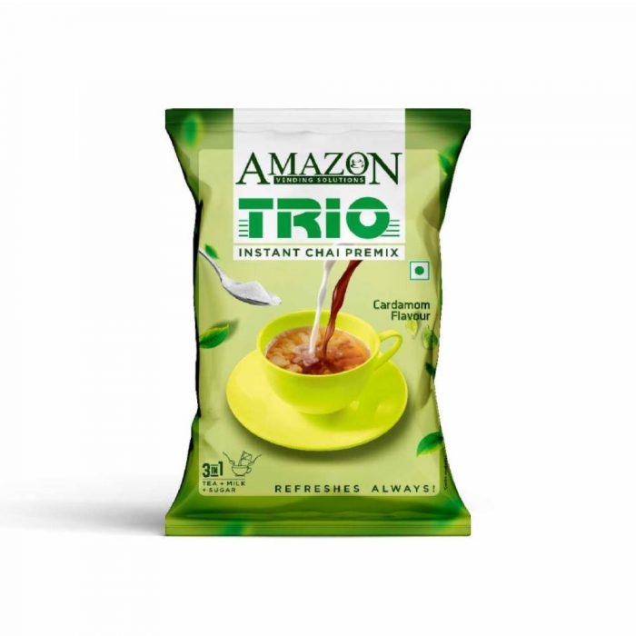 Amazon Trio 3 in 1 Instant Cardamom Chai Premix Powder for Vending Machines