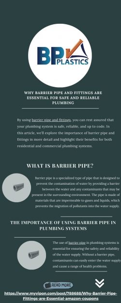 Why Barrier Pipe and Fittings are Essential for Safe and Reliable Plumbing