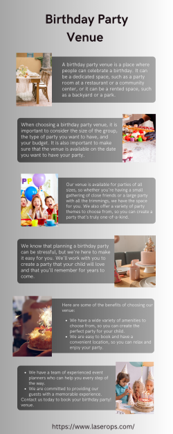 Choose The Outstanding And Perfect Birthday Party Venue