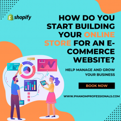 How do you start building your online store for an e-commerce website?
