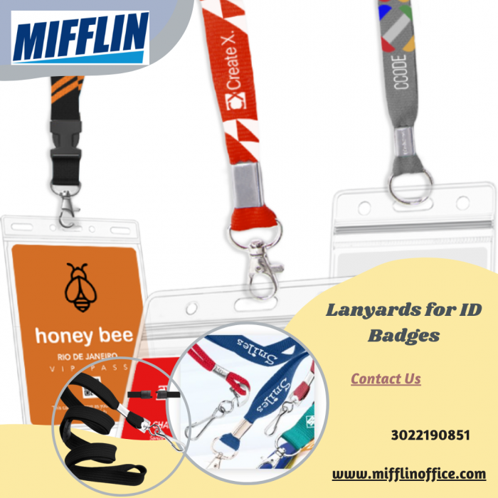 Buy Lanyards for ID Badges from Mifflin Office