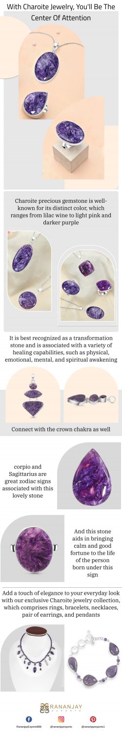 With Charoite jewelry, you’ll be the center of attention