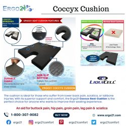 Experience Ultimate Comfort with Ergo21 LiquiCell Coccyx Cushion