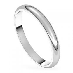 Classic and Evergreen Design Half-Round Wedding Band for Men