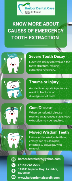 Know More About Causes of Emergency Tooth Extraction |Harbor Dental Care