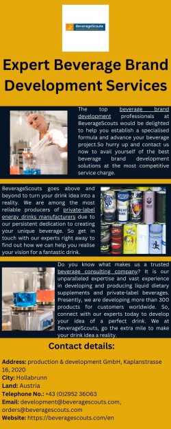 Stand Out With Our Services for Beverage Brand Development.