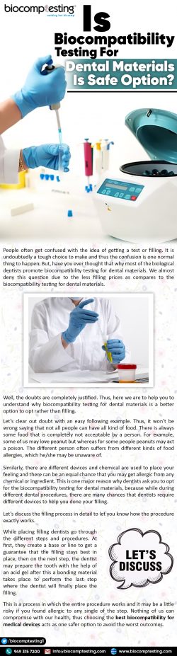 Is Biocompatibility Testing For Dental Materials Is Safe Option
