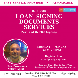Loan signing documents services
