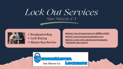 Lock Out Services San Marcos, CA