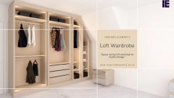 Elevated loft storage solution with a stylish wardrobe | Inspired Elements | London