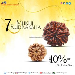 Offer by rashi ratan bhagya :10 % of on 7 Mukhi Rudraksha
