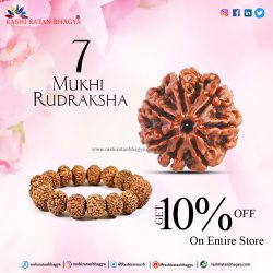 Get 10% off 7 Mukhi Rudraksha Mala Online from Rashi Ratan Bhagya