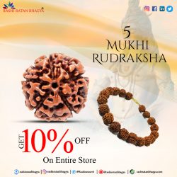 Get 10% Off on 5 Mukhi Rudraksha Online in India