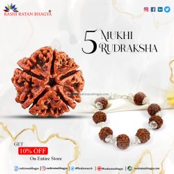 Shravan mah sale get 10% discount on entire 5 Mukhi Rudraksha Beads