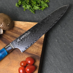 Experience the artistry of culinary perfection with our Damascus Kitchen Knife!