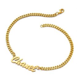 Custom Curb Chain Thick Name Bracelet Personalized Your Name for Men Boys Women Heavy Curb Chain