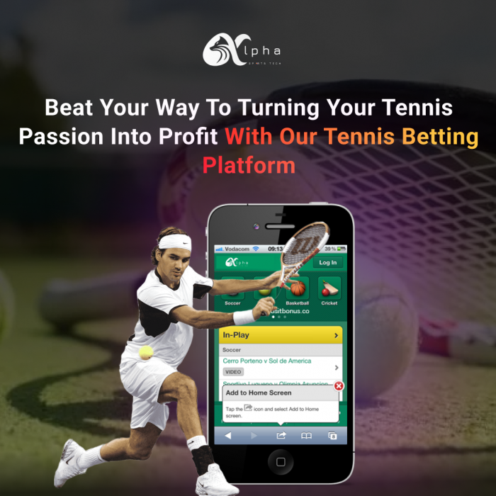 Beat your way to tunning your tennis passion into profit with our tennis betting platform