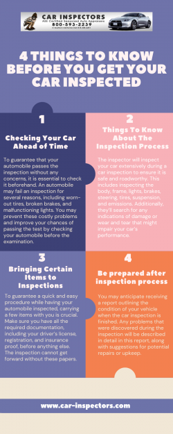 4 Things to Know Before You Get Your Car Inspected