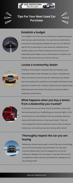 Tips For Your Next Used Car Purchase