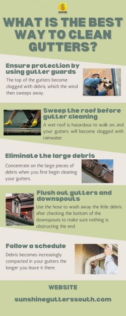 What is the best way to clean gutters?