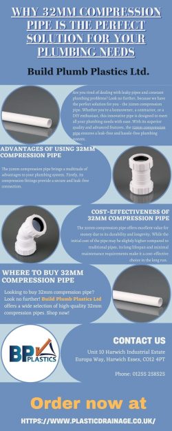 Why 32mm Compression Pipe is the Perfect Solution for Your Plumbing Needs