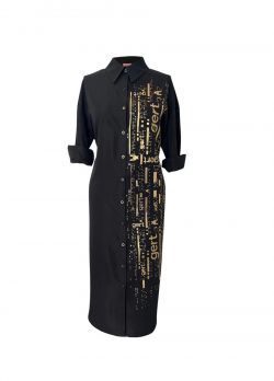 Elegance Redefined: The Timeless Allure of the Black and Gold Shirt Dress