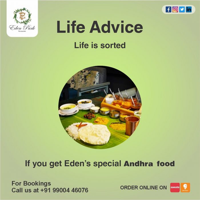 Andhra Style Food In Bangalore – Flavors of Eden Park
