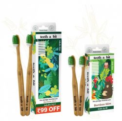 Bamboo Toothbrush for Kids (5-8) & Adults with Slim Handle Gum Sensitive Soft Bristles- Live ...