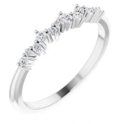 Classic Diamond Anniversary Band for Her in 18k White Gold