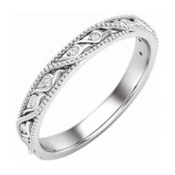 Timeless Womens Wedding Band in White Gold