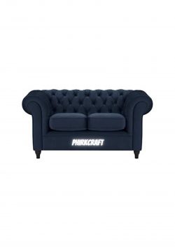 Solid Wood 2 Seater Sofa for Living Room (Blue)