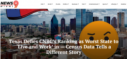 Texas Defies CNBC’s Ranking as Worst State to ‘Live and Work’