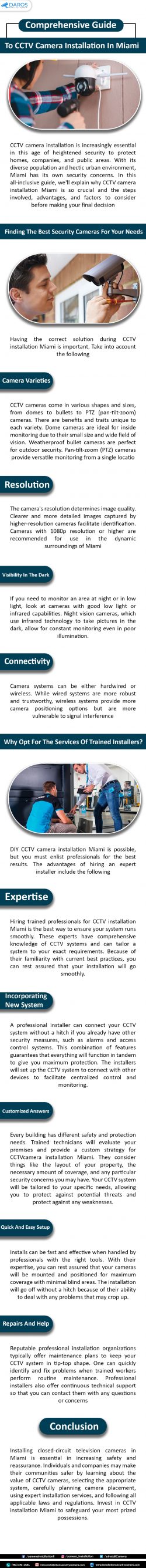 Comprehensive Guide To CCTV Camera Installation In Miami